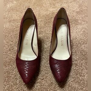 8.5 Maroon Anne Klein Suede Heels